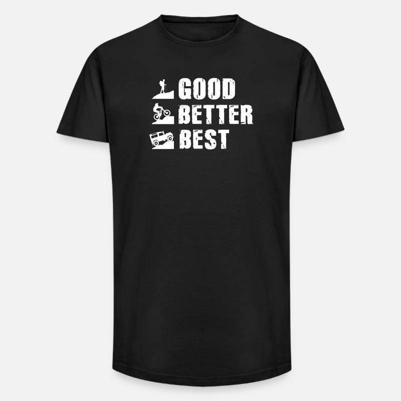 defender good better best - Long Fit Männer T-Shirt - Schwarz