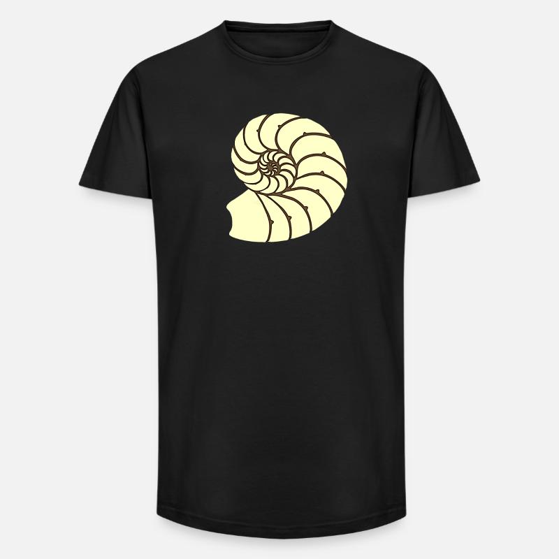 Ammoniten, Urzeitliches Wassertier, Badezimmer - Long Fit Männer T-Shirt - Schwarz