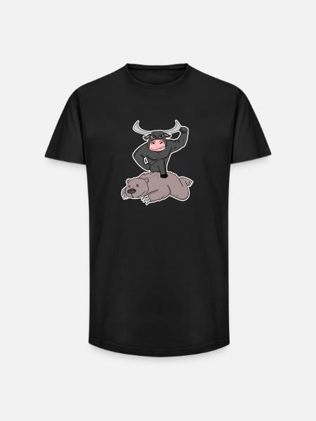 Bull and Bear Exchange - Long Fit Men's T-Shirt - black