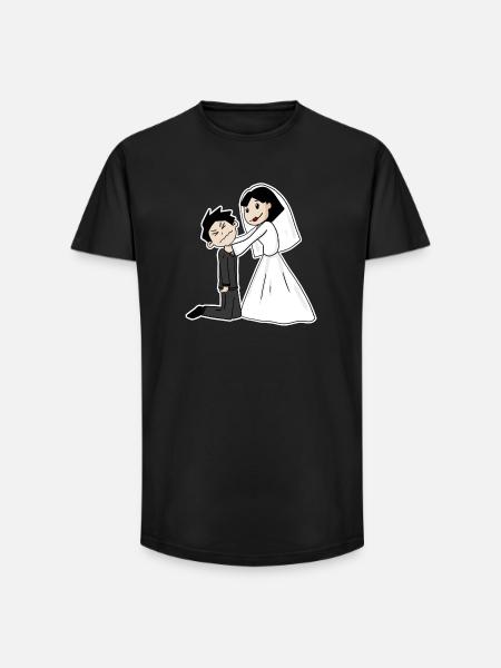 Married funny - Long Fit Men's T-Shirt - black