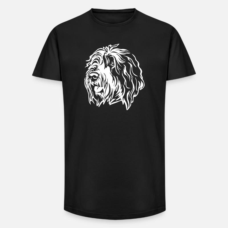 Bobtail Kopf "Black Edition" - Long Fit Männer T-Shirt - Schwarz