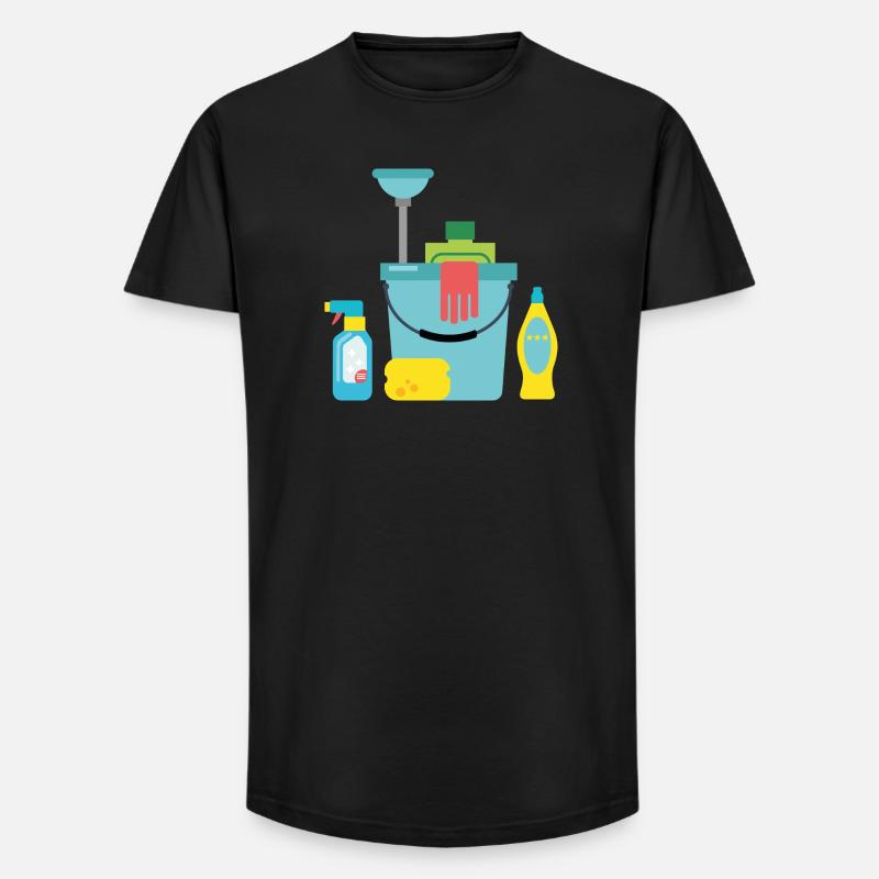 Putzmittel - Long Fit Männer T-Shirt - Schwarz