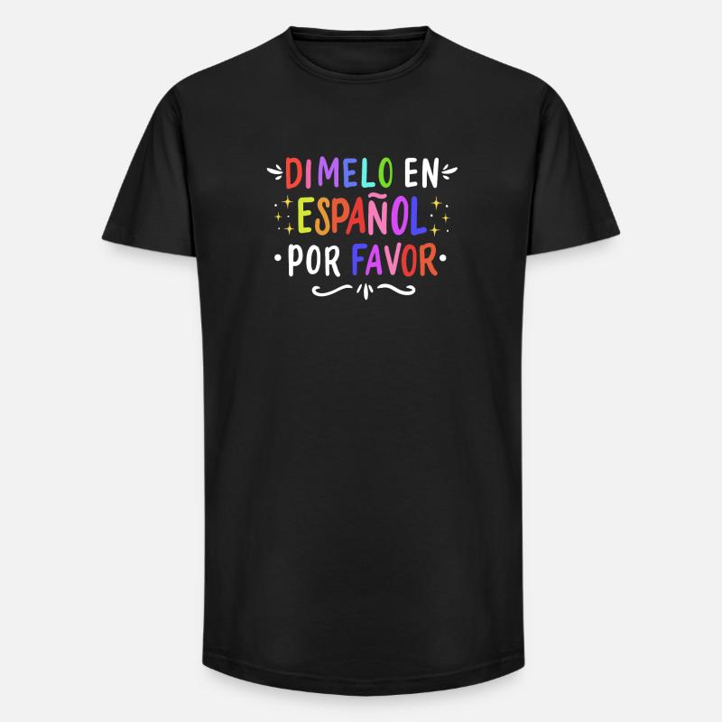 Spanisch Spanischlehrer Sprache - Long Fit Männer T-Shirt - Schwarz