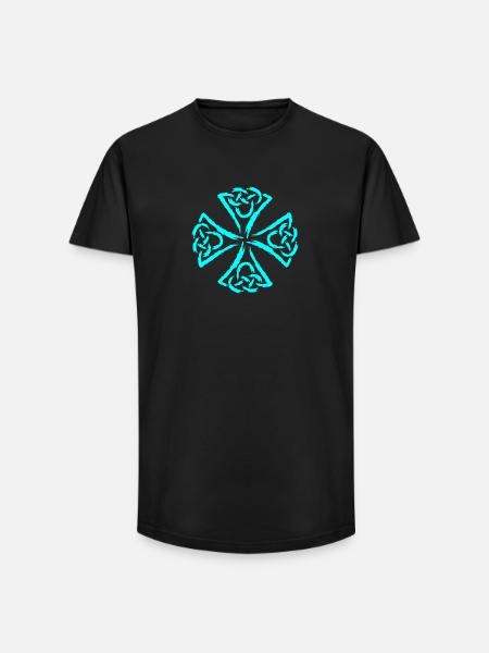 Celtic Symbols Strength Courage - Long Fit Men's T-Shirt - black