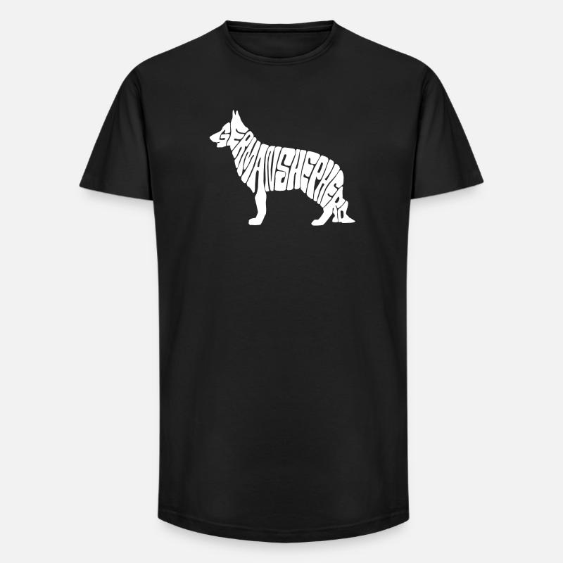 german shepherd - Long Fit Männer T-Shirt - Schwarz
