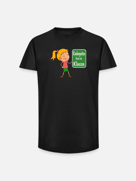 Kindergarten - Long Fit Männer T-Shirt - Schwarz