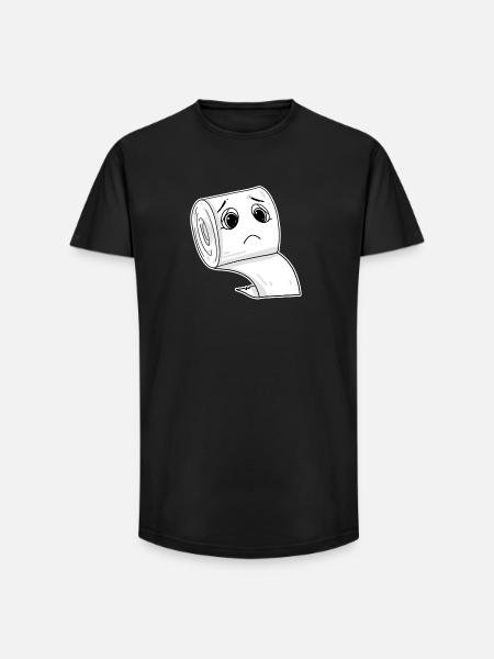PQ Mème drôle - T-shirt coupe longue homme - noir