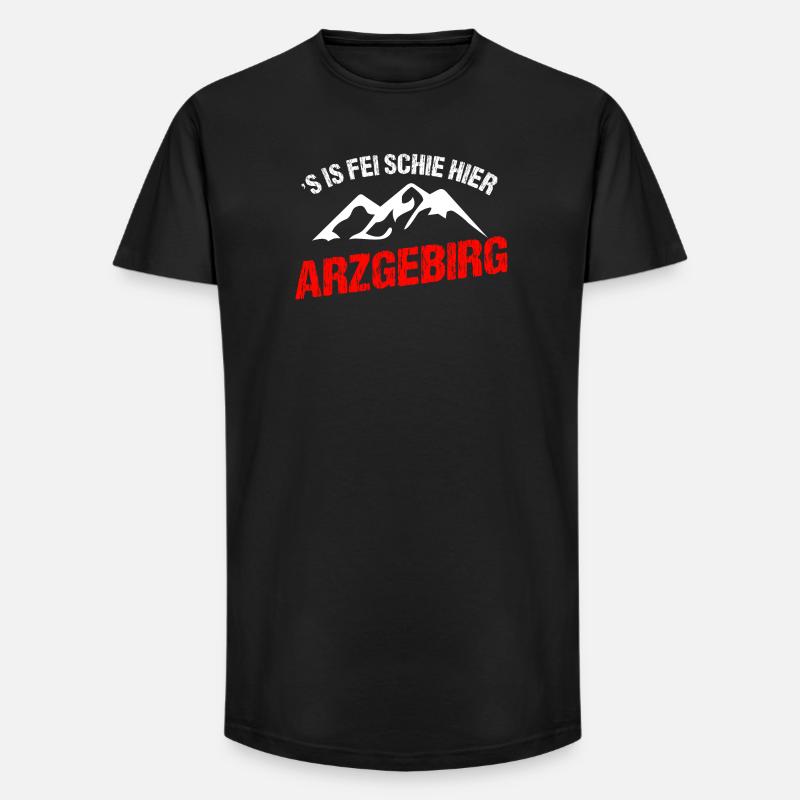 is fei schie hier - Long Fit Männer T-Shirt - Schwarz