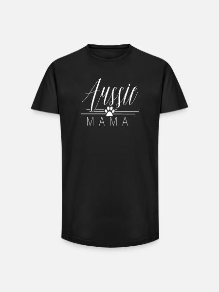 Australian Shepherd Aussie mom - Long Fit Men's T-Shirt - black