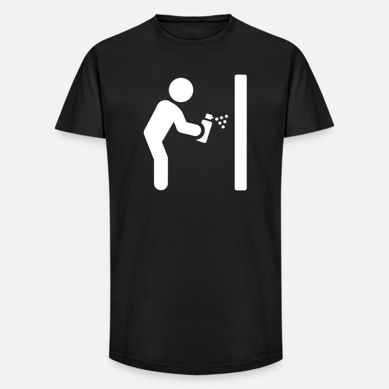 Graffiti Sprayer - Long Fit Männer T-Shirt - Schwarz