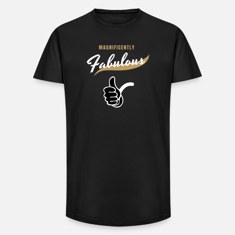 Fabelhafte - Long Fit Männer T-Shirt - Schwarz