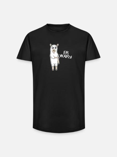 Er war's - Long Fit Männer T-Shirt - Schwarz