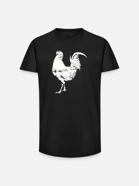 Rooster Chicken Rooster - Long Fit Men's T-Shirt - black