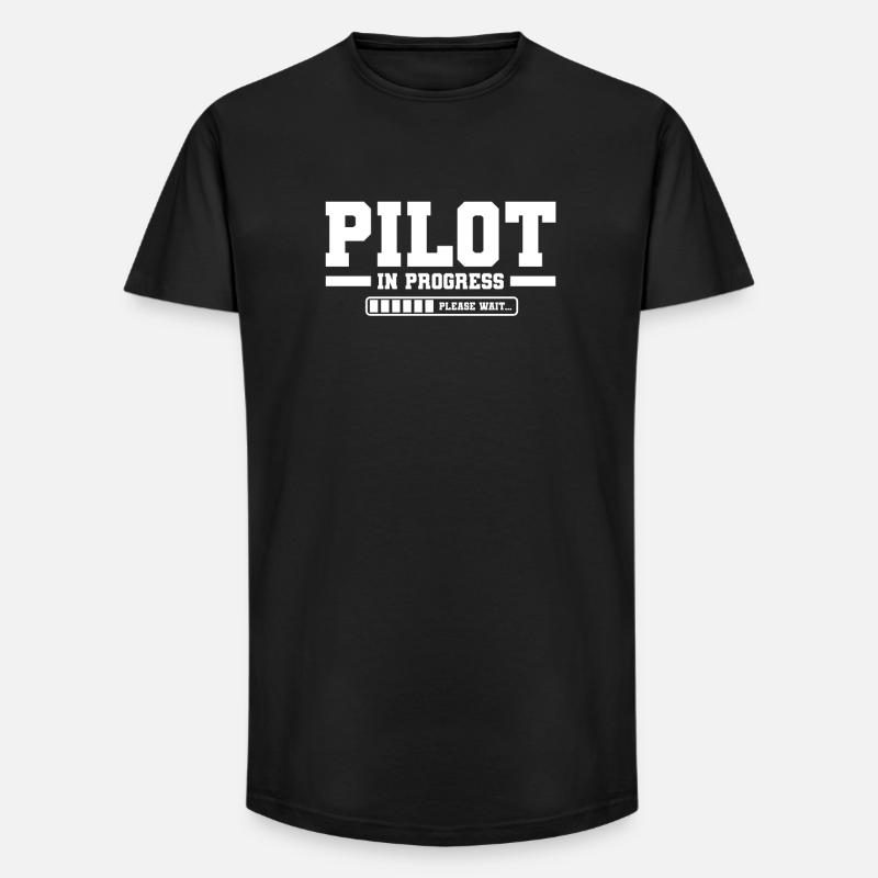 Student Pilot Flight School - Long Fit Men's T-Shirt - black