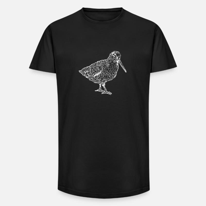 Waldschnepfe - Long Fit Männer T-Shirt - Schwarz