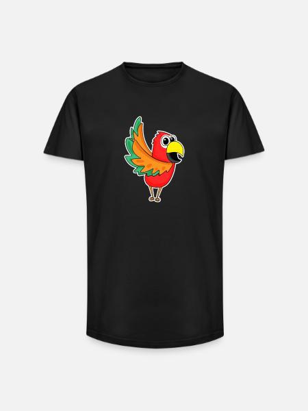 Papagei - T-shirt coupe longue homme - noir