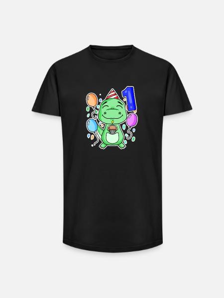 1st birthday - 1 year old - Long Fit Men's T-Shirt - black