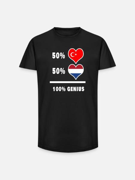 Netherlands and Turkey awesome / gift - Long Fit Men's T-Shirt - black
