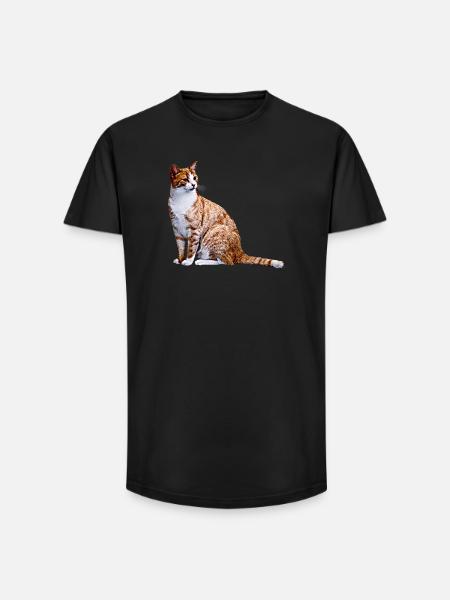 Kat Katte Kat Katte Kat Kærlighed - Long fit herre T-shirt - sort