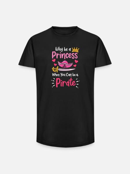Pirate Pirate Princesse Pirate Fille - T-shirt coupe longue homme - noir