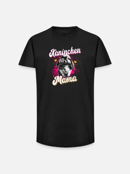 Kaninchen Mama - Long Fit Männer T-Shirt - Schwarz