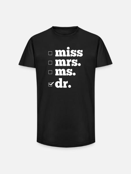 Ph.D. Doctorate - Long Fit Men's T-Shirt - black