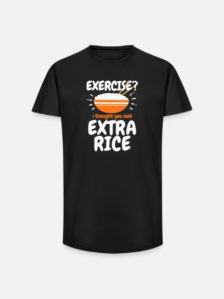 Riz Extra Riz Cuisine Philippine - T-shirt coupe longue homme - noir