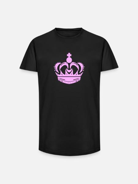Crown Pink - Long Fit Men's T-Shirt - black