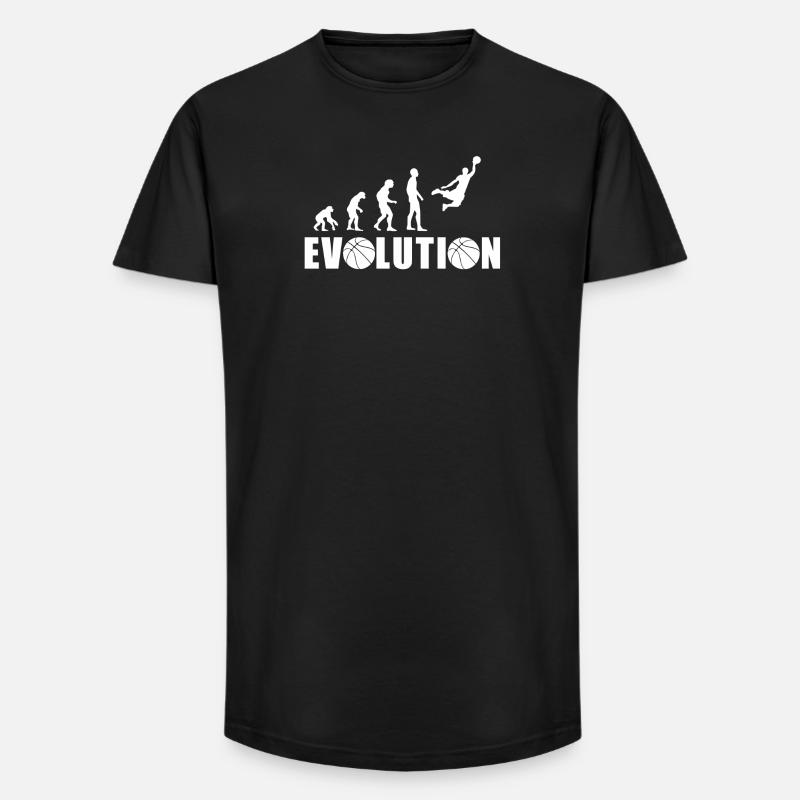 EVOLUTION BASKET Geschenk Basketball - Long Fit Männer T-Shirt - Schwarz
