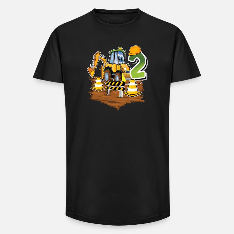 2 ans bagger anniversaire d’enfant - T-shirt coupe longue homme - noir