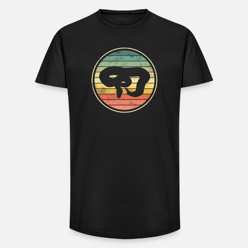 Schlange Schlangen - Long Fit Männer T-Shirt - Schwarz