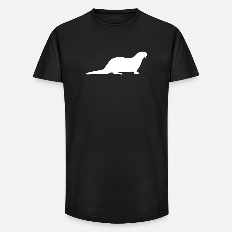 Otter - Long Fit Männer T-Shirt - Schwarz