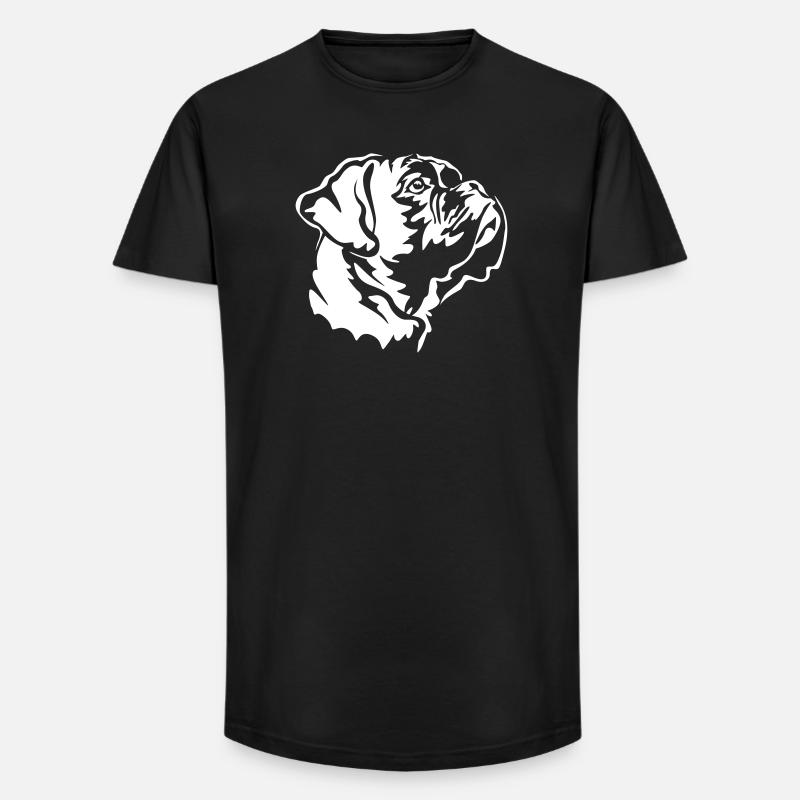 Boxer head "Black Editon" - Long Fit Men's T-Shirt - black