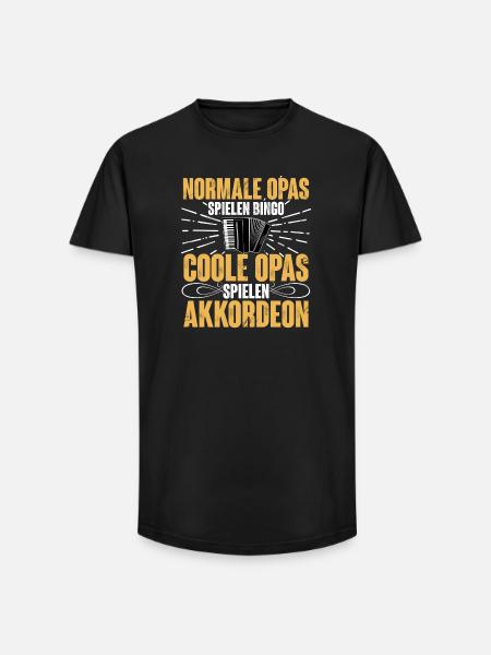 Akkordeon - Long Fit Männer T-Shirt - Schwarz