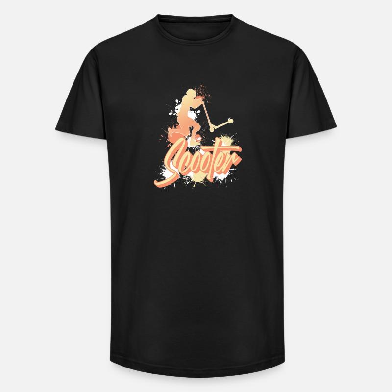 Scooter Tretroller E-Scooter - Long Fit Männer T-Shirt - Schwarz
