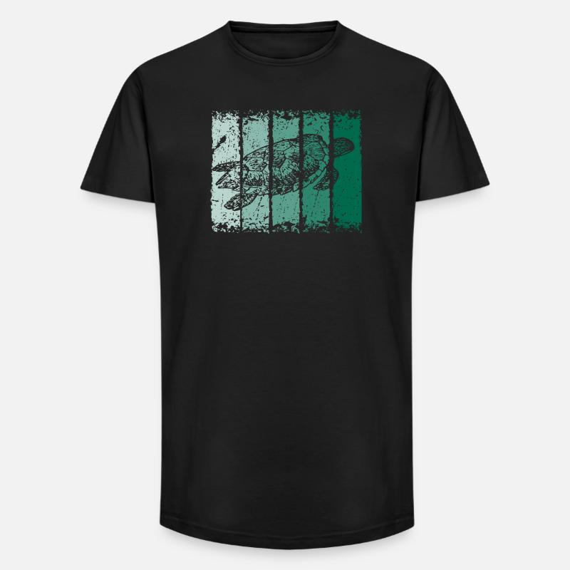 Schildkröte - Long Fit Männer T-Shirt - Schwarz