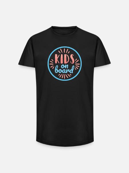 Kids on board - Long Fit Men's T-Shirt - black