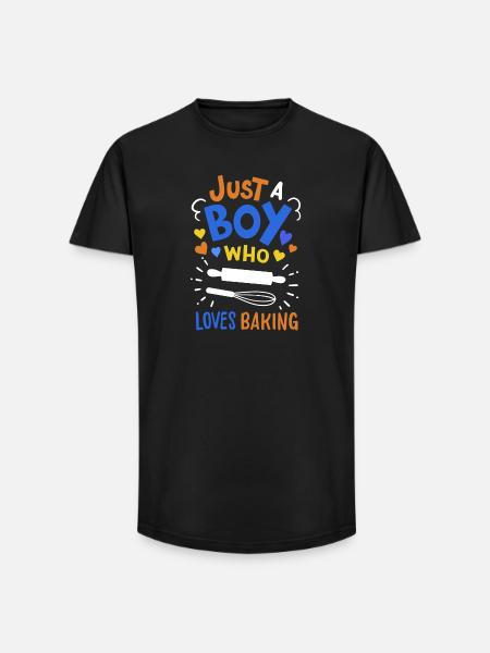 Backen Bäcker Hobbybäcker - Long Fit Männer T-Shirt - Schwarz