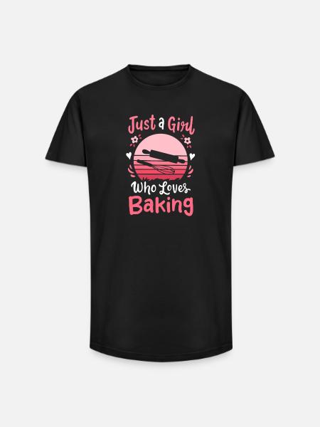 Backen Bäcker Retro - Long Fit Männer T-Shirt - Schwarz