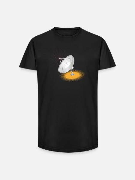 L’antenne parabolique, élément de conception - T-shirt coupe longue homme - noir