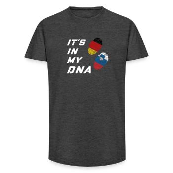 In meiner DNA Deutschland und Slowenien - Long Fit Männer T-Shirt - Anthrazit - Vorne - AI Model Male 185 light (185cm)