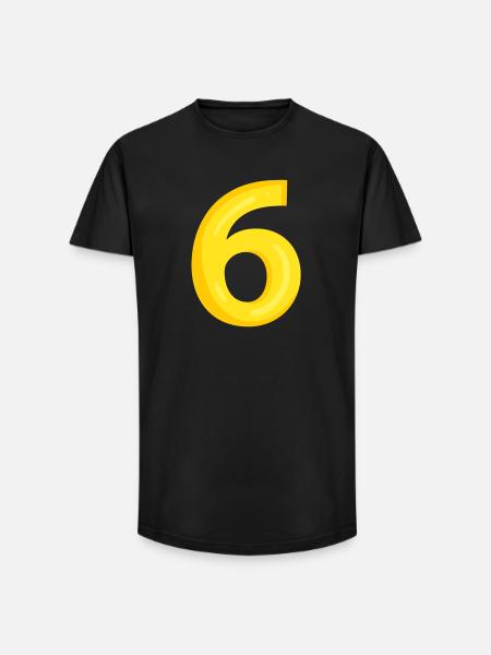 6 yellow - Long Fit Men's T-Shirt - black