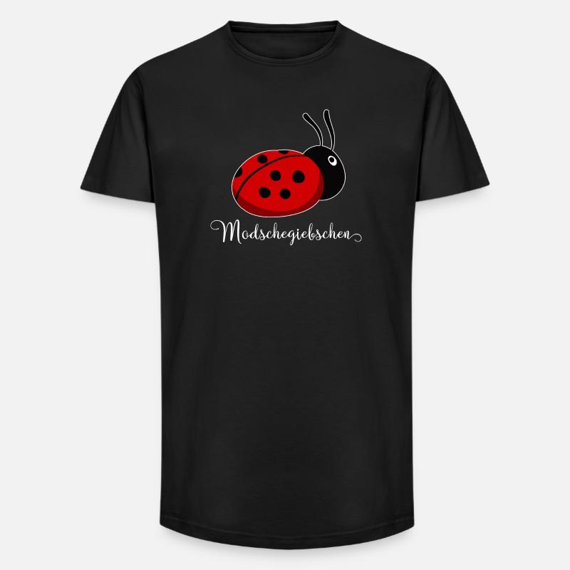 Modschegiebchen Coccinelle Saxon idée cadeau - T-shirt coupe longue homme - noir