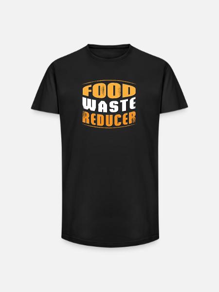 FOOD WASTE REDUCER - Long Fit Männer T-Shirt - Schwarz