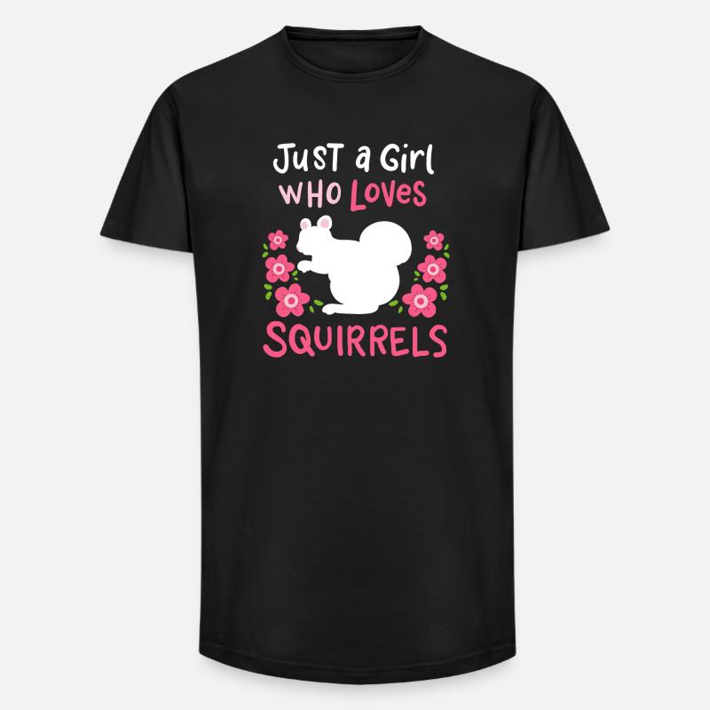 Eichhörnchen Eichhörnchen-Liebhaber - Long Fit Männer T-Shirt - Schwarz