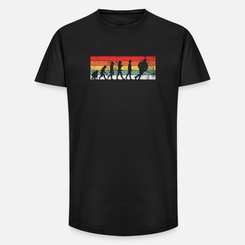 Eishockey Eishockeyspieler Evolution - Long Fit Männer T-Shirt - Schwarz