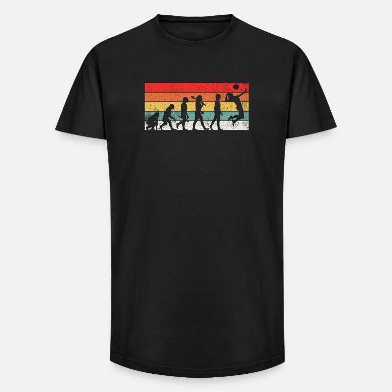 Volleyball Evolution - Long Fit Männer T-Shirt - Schwarz
