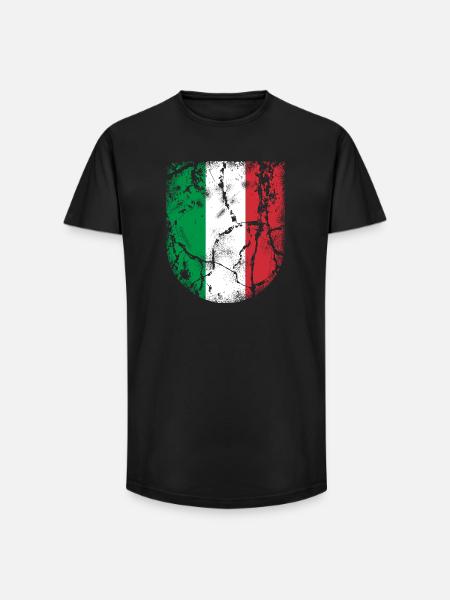 Italy Flag - Long Fit Men's T-Shirt - black