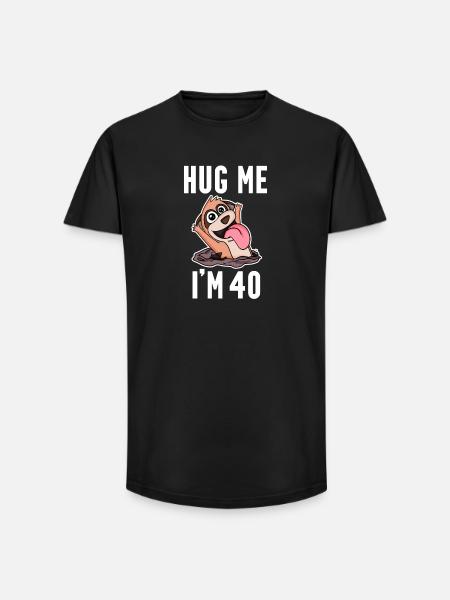 40 birthday - 40 years - hug - Long Fit Men's T-Shirt - black