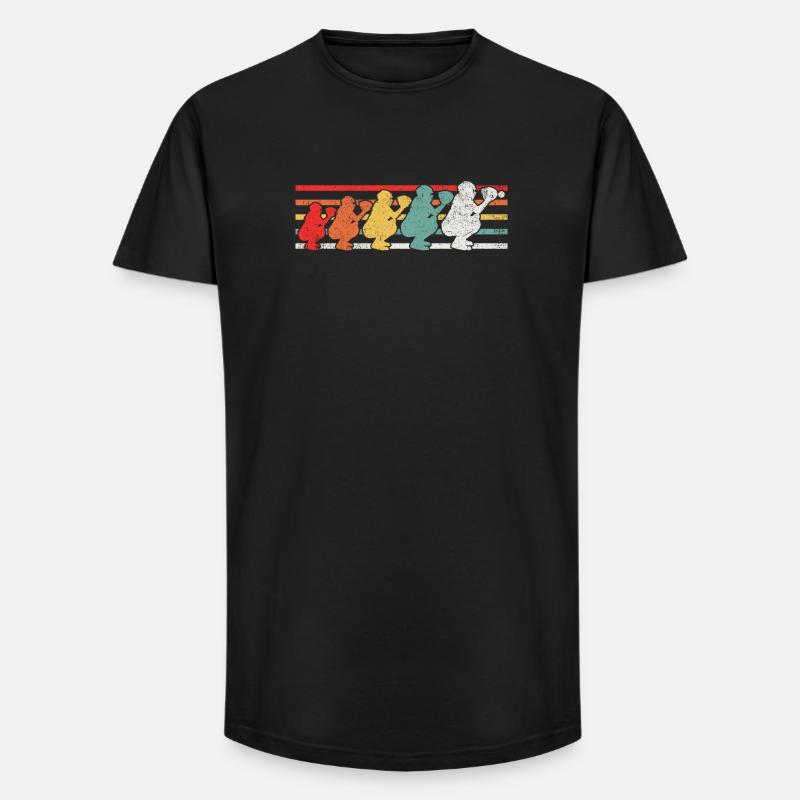 Catcher Baseball Softball - Long Fit Männer T-Shirt - Schwarz